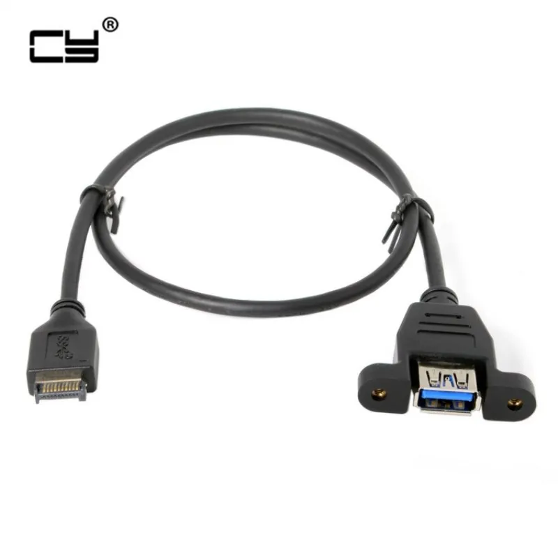 50 см панель крепление типа USB 3 1 Передняя заголовок к 0 тип A Женский удлинитель|to