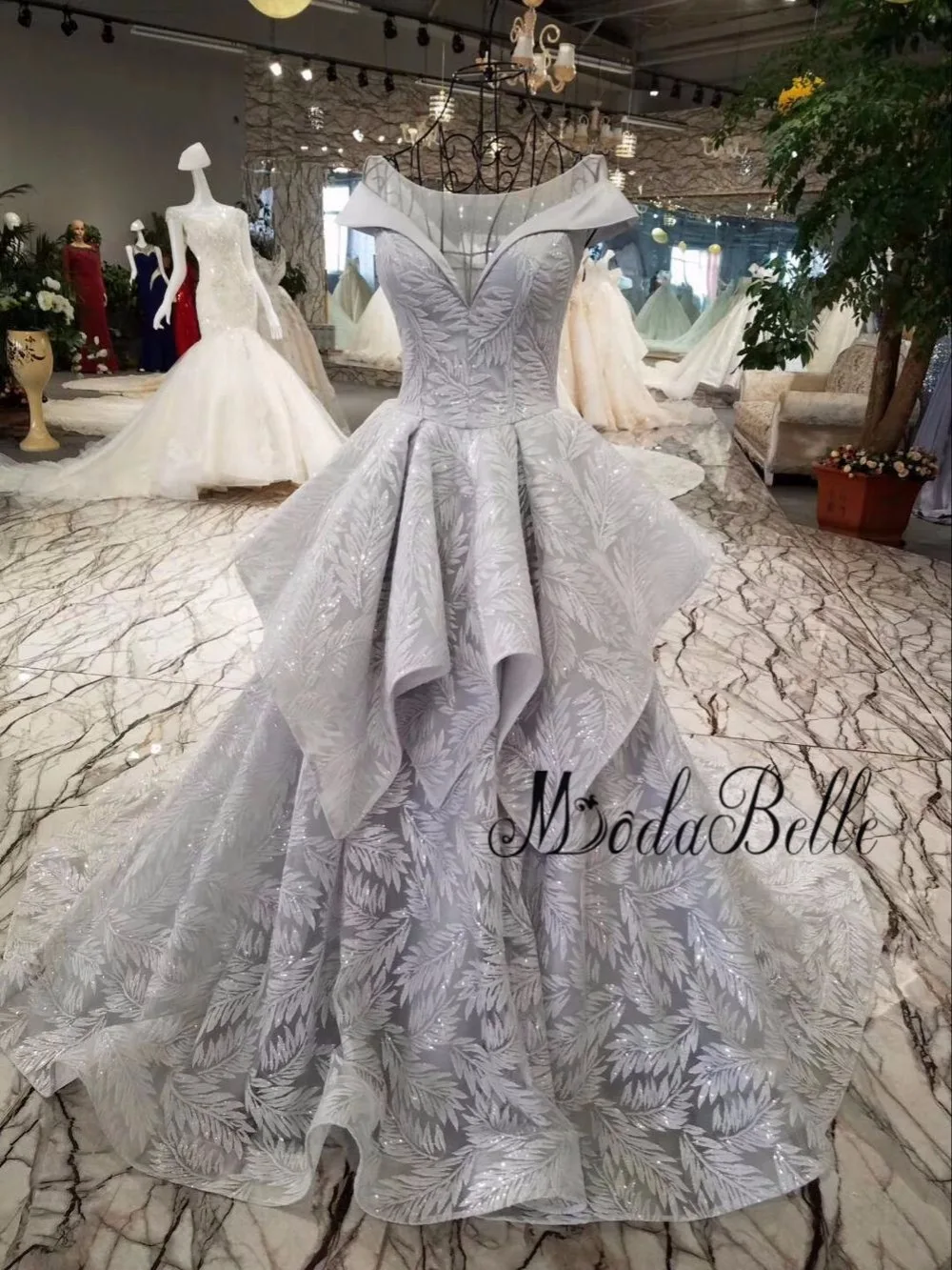 Modabelle Arabe кафтан Серый вечернее платье блесток с вышивкой настоящая фотография с баской вечерние платья розовое платье для помолвки
