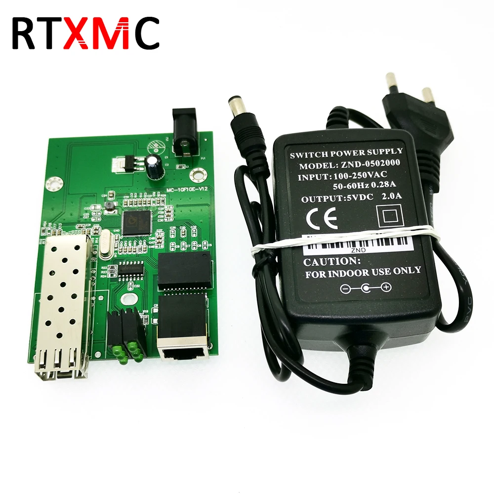 SFP волокна Media Converter к RJ45 Gigabit 10/100/1000 M Ethernet преобразователя приемопередатчик