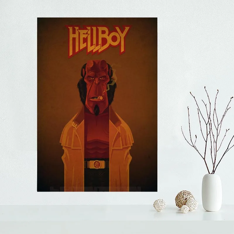 Hellboy художественный плакат на заказ холст плакат искусство отделочная ткань для дома ткань на стену плакат печать шелковая ткань - Цвет: 6