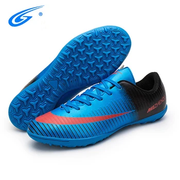Синий Zhenzu Futbol superfly бутсы футбольные для мальчика voetbalschoenen futsal shoes футзалки футбольные - Цвет: Синий