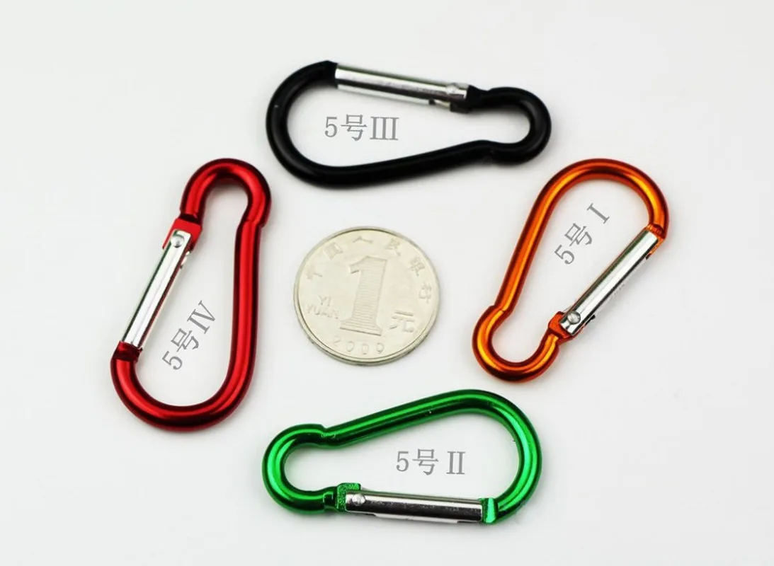 Meetee 5pcs 23.5X48mm Metal Buckle Outdoor Keychain Sanp Hook DIY Gourd Shape Aluminum Alloy Aquarius Clasp Boarding Accessory | Дом и сад