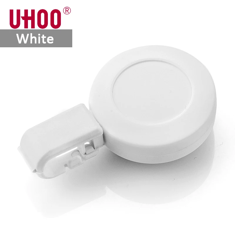 2 шт./лот UHOO 6705 ABS катушка для бейджа бейдж держатель зажимы выдвижной Бейдж зажимы для ID карты - Цвет: White