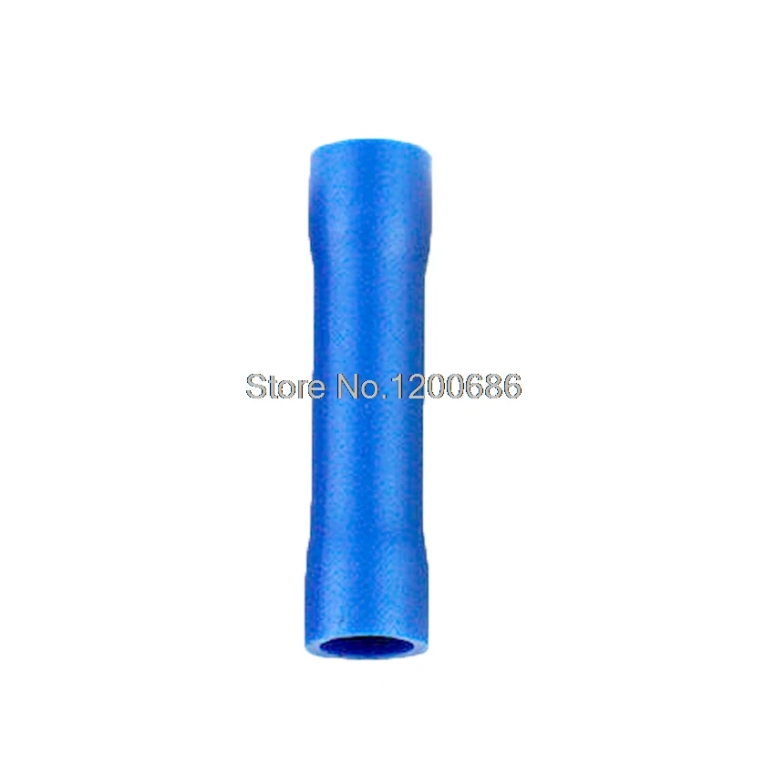 Blue BV2 16-14 AWG BV-2 100 Pcs Wiring Connecting Gauge Insulated Straight Wire Butt Electrical Crimp Terminal | Обустройство дома