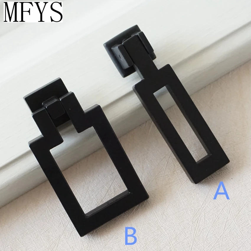 Фото Современная черная квадратная ручка для шкафа дверная ручки кухонного с Современная черная квадратная ручка для шкафа дверная ручки кухонного с