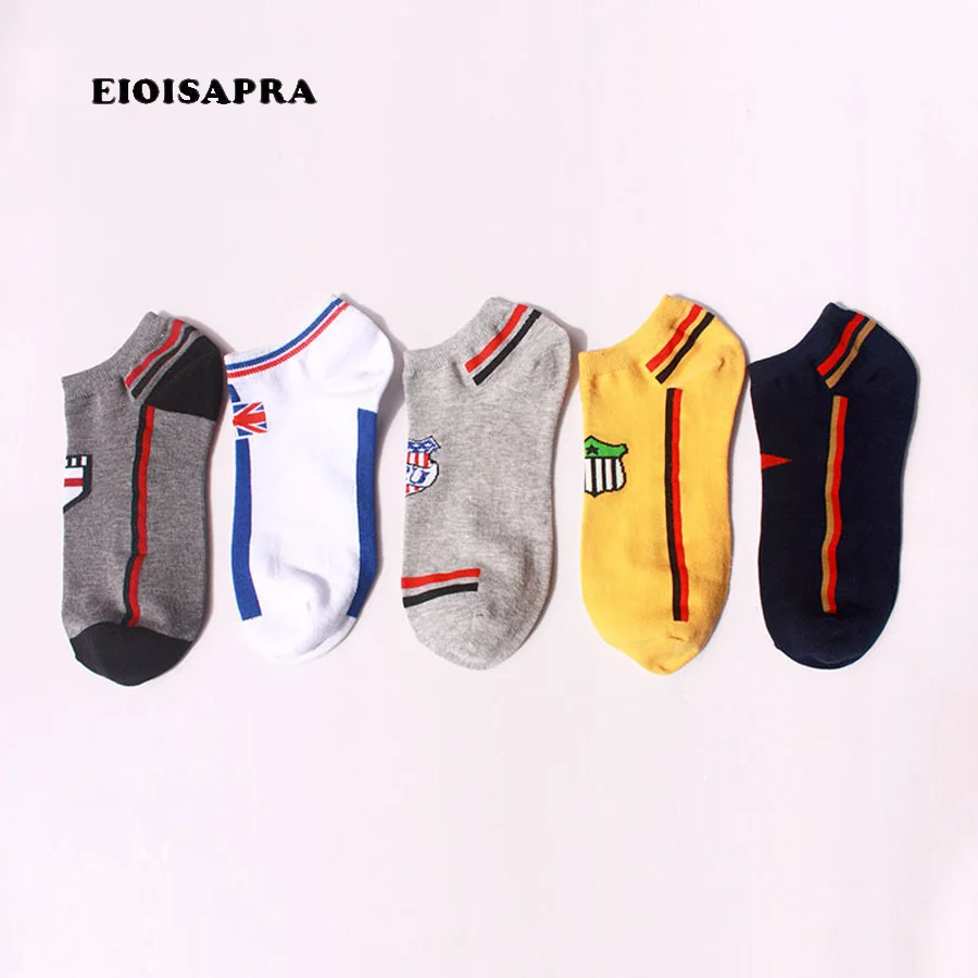 

[EIOISAPRA]Fashion flag pattern cotton happy socks men breathable casual ship socks calcetines hombre