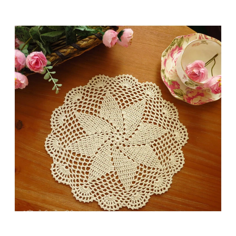 Винтажные Оптовые домашние приборы для вязания крючком с цветами ручной работы 12