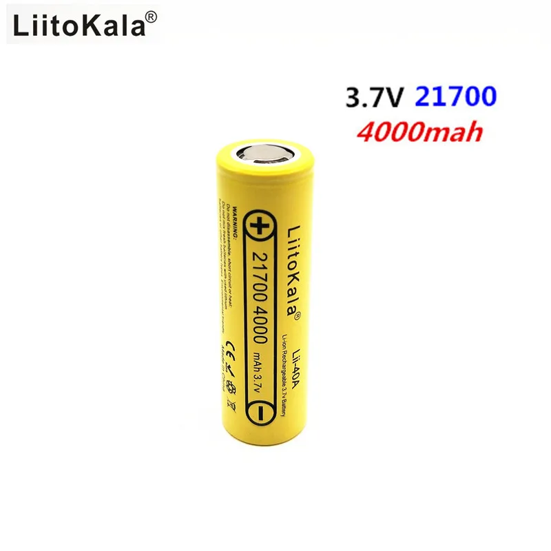 5 шт. liitokala lii 40a 21700 4000 мАч Li ni Батарея 3.7 В 40A для электронных сигарет mod/комплект 30A