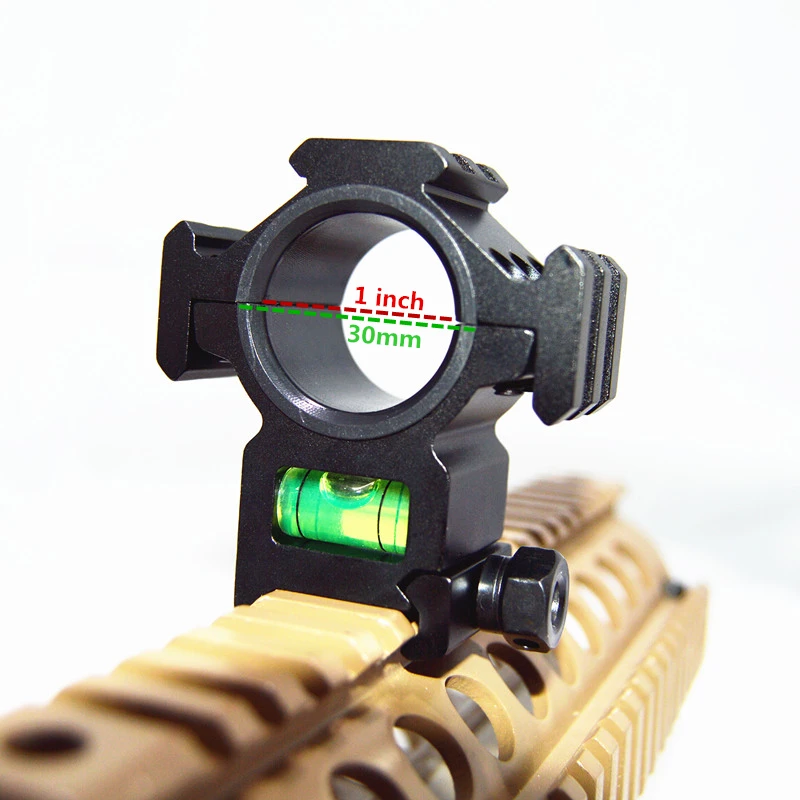 Тактический трехрельсовый баррель крепление для 30 мм Riflescope трубка 3 стороны для рельса 20 мм Weaverer Пикатинни с пузырьковым уровнем