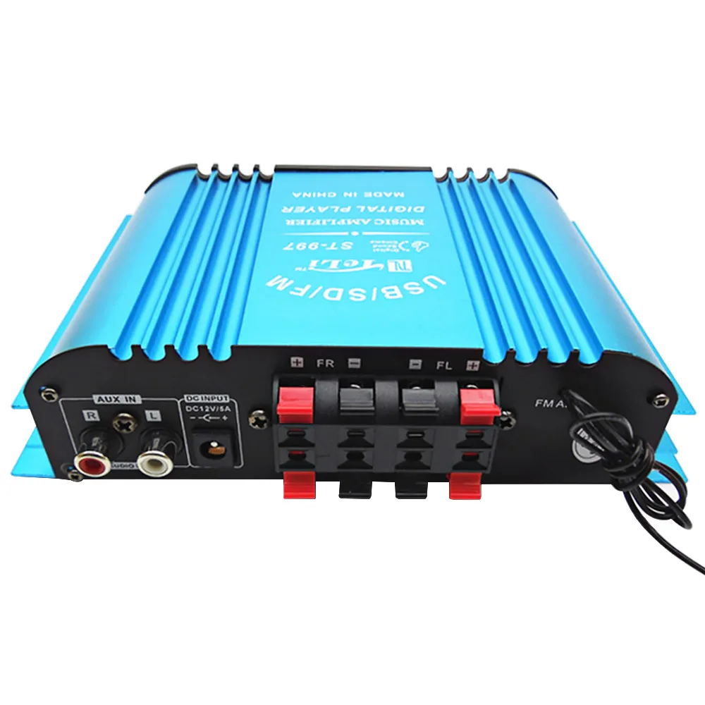 Aiyima12V 4 канальный Hi Fi автомобильный усилитель мощности FM радио стерео аудио