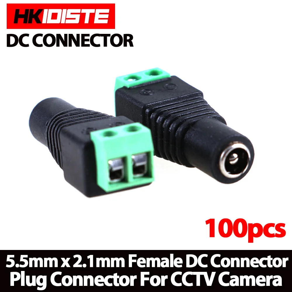 Новое поступление 100 шт./лот разъем постоянного тока 5 5/2 1 мм CCTV UTP DC штекер
