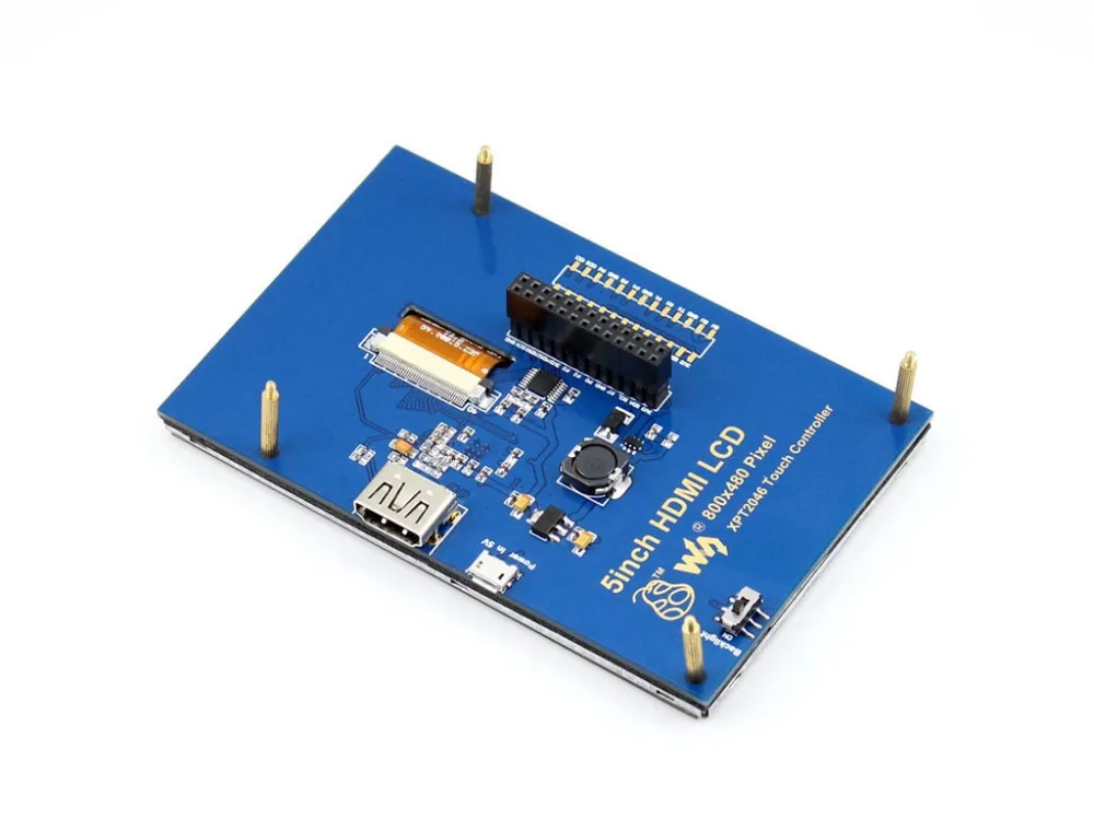 Waveshare RPi 5 inch HDMI Resistive LCD Display 800x480 Touch Screen Supports Any Revision of Raspberry Pi 3 B/2 B A/A+/B/B+ |