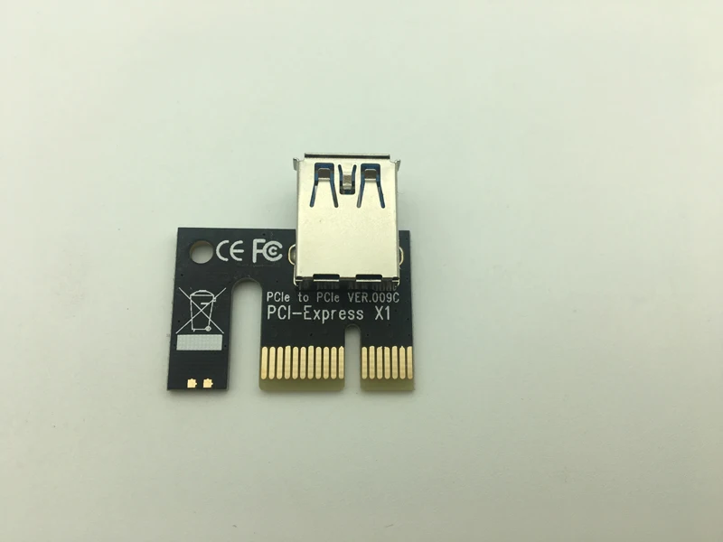 Riser Black VER 009C Высокое качество USB 3 0 PCI-Express 1X до 16X PCI-E расширитель Card для BTC Bitcoin Miner