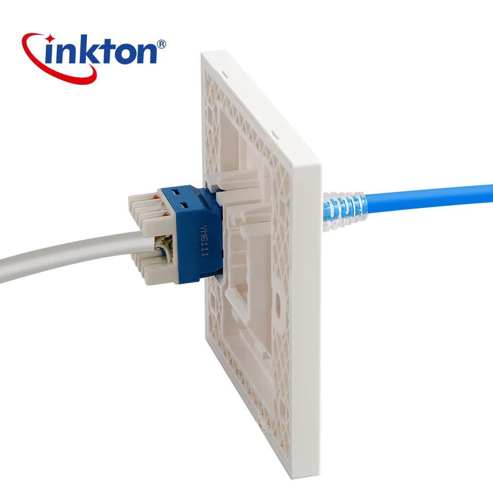 Inkton неэкранированный сквозной UTP Cat6 Keystone Jack RJ45 разъем позолоченный модуль