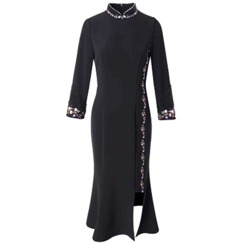 Китайский стиль Cheongsam стильное платье 2019 новые весенние женские Роскошные