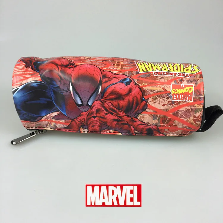 Comics Marvel, кожаный кошелек Супермен, Халк, Дэдпул, Капитан Америка, Человек-паук, Железный человек, ручка, сумки для карандашей, кошельки, Детский кошелек с аниме - Цвет: Темно-серый