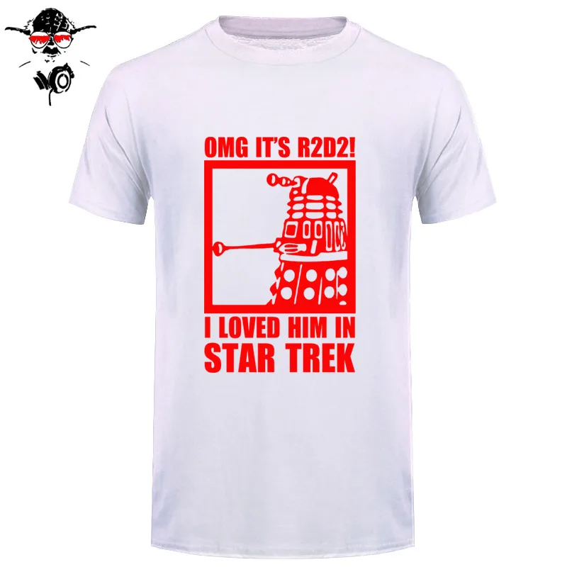 Новая летняя забавная футболка OMG It's R2D2 далек Звездные войны Dr Who Trek хлопковая футболка для мужчин - Цвет: 22
