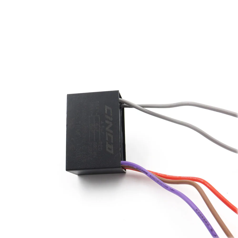CBB61 4 5 мкФ + 6 250 V проводов конденсатор моторного двигателя Электрический