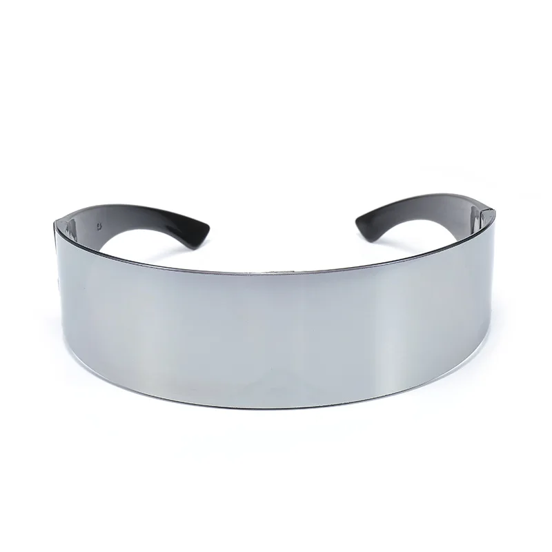 Солнцезащитные очки Мужские зеркальные серебристые квадратные в стиле 90 х