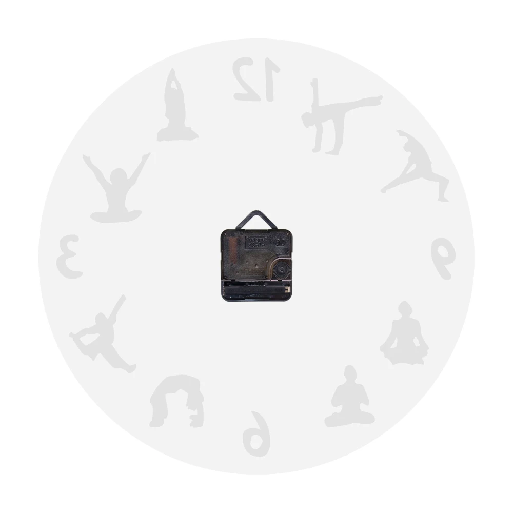 Настенные часы для йоги акриловые в форме Луны фитнеса занятий спортом домашний