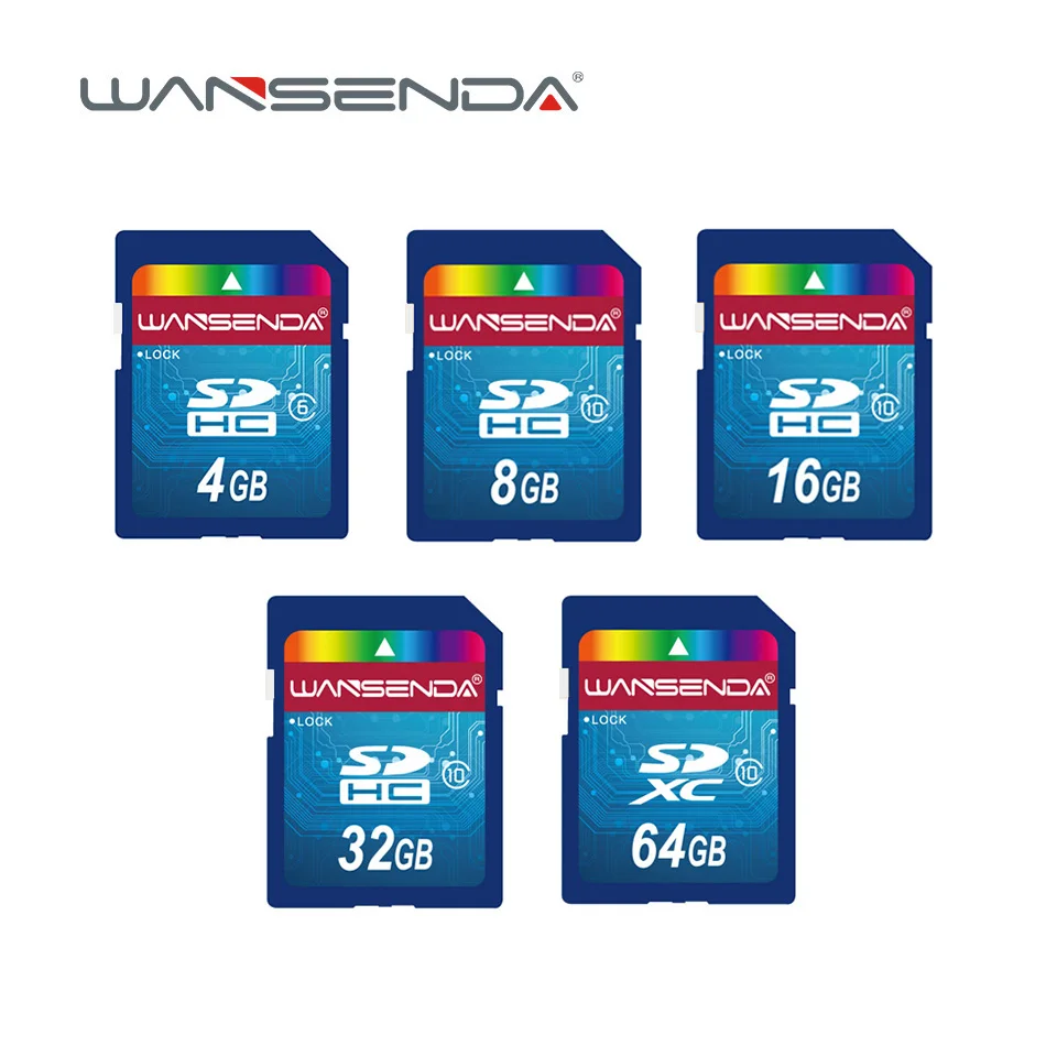 

Original Wansenda Full Size SD Card 4GB 8GB 16GB 32GB 64GB Flash Memory Card SDHC SDXC Card for Digital Devices File Storage