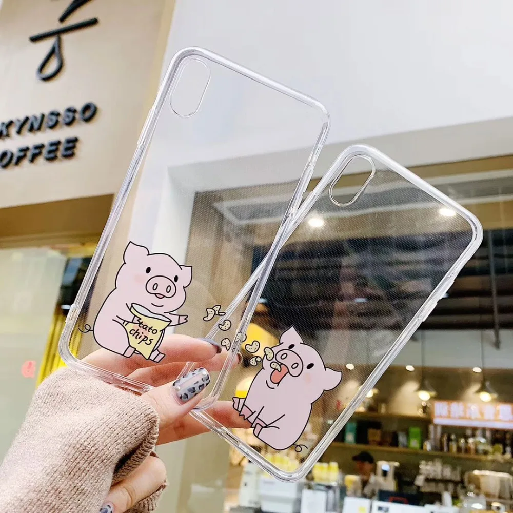 Чехол Boucho для iphone X XS MAX XR ультра-тонкие силиконовые чехлы телефонов 6 6S 7 8 Plus милый