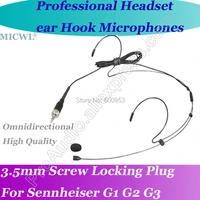 micwl black wireless headset omni directivity microphone for sennheiser g1 g2 g3 beltpack system