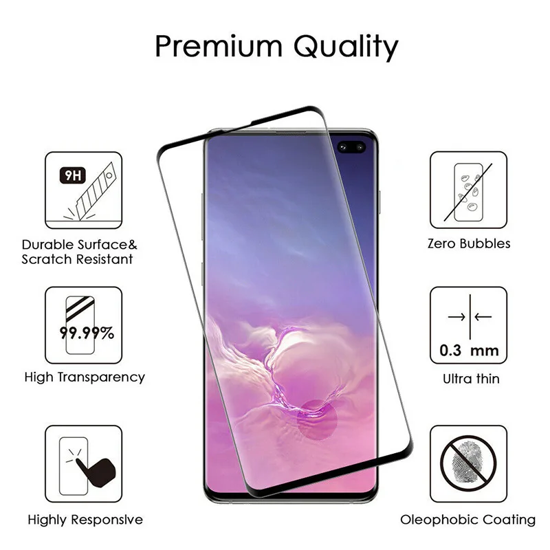 3D изогнутая защитная пленка из закаленного стекла для Samsung Galaxy S20 Ultra S10 5G E Lite S9 Note 10