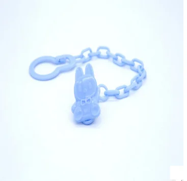 Blue 1 шт., розничная, Детская Соска с зажимом, устойчивая к падению, цепочка для соски с милым мультяшным животным, держатель для соски для младенцев, держатель для соски для малышей - Цвет: Blue