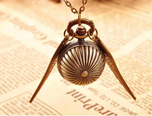 Wholesale price good quality girl woman lady fashion retro bronze brass color pumpkin ball pocket watch necklace gift PM589
