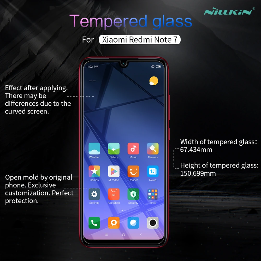 

Nillkin Tempered Glass For Xiaomi Redmi Note 7 Screen Protector For Redmi Note7 Protective Film H+PRO 9H Hardness