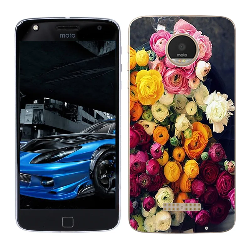 Чехлы для телефонов Motorola Moto Z Play Модный мягкий силиконовый чехол с рисунком X 4 XT 1635