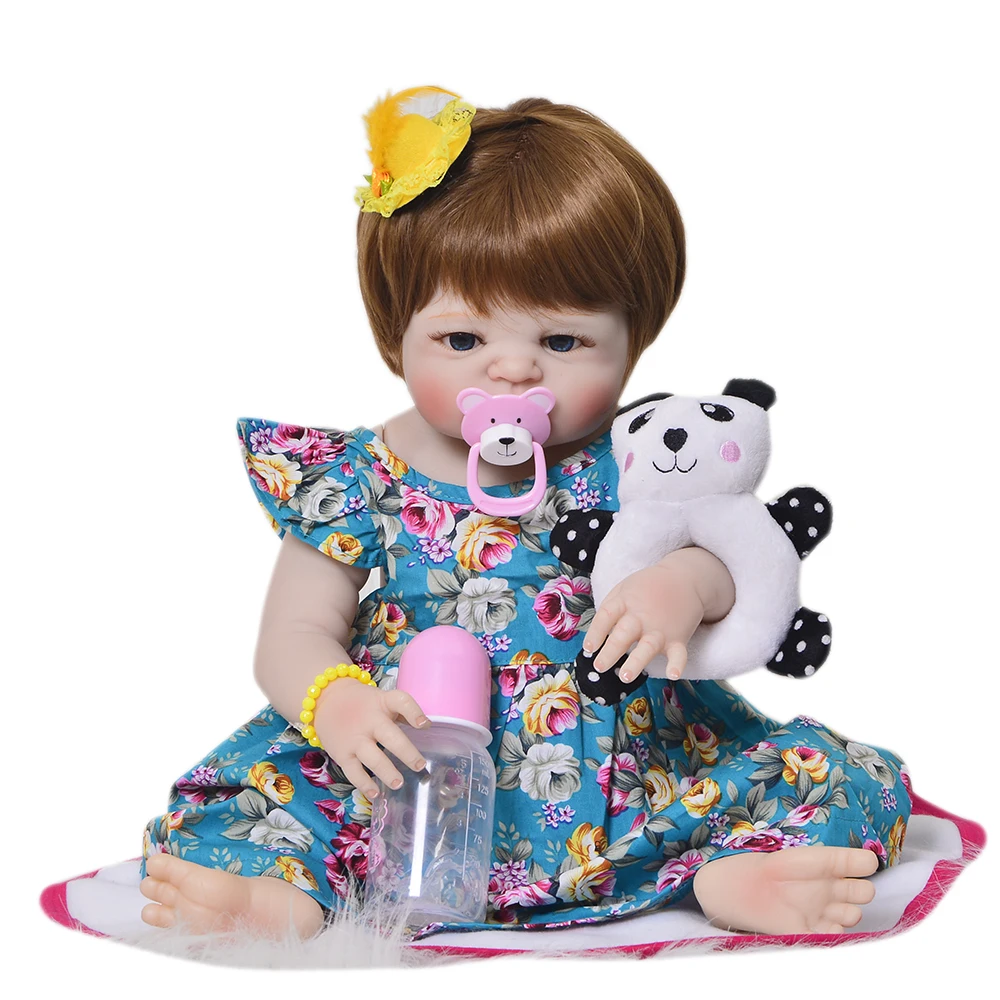 100% силиконовые виниловые куклы reborn babies 55 см модные для девочек игрушки