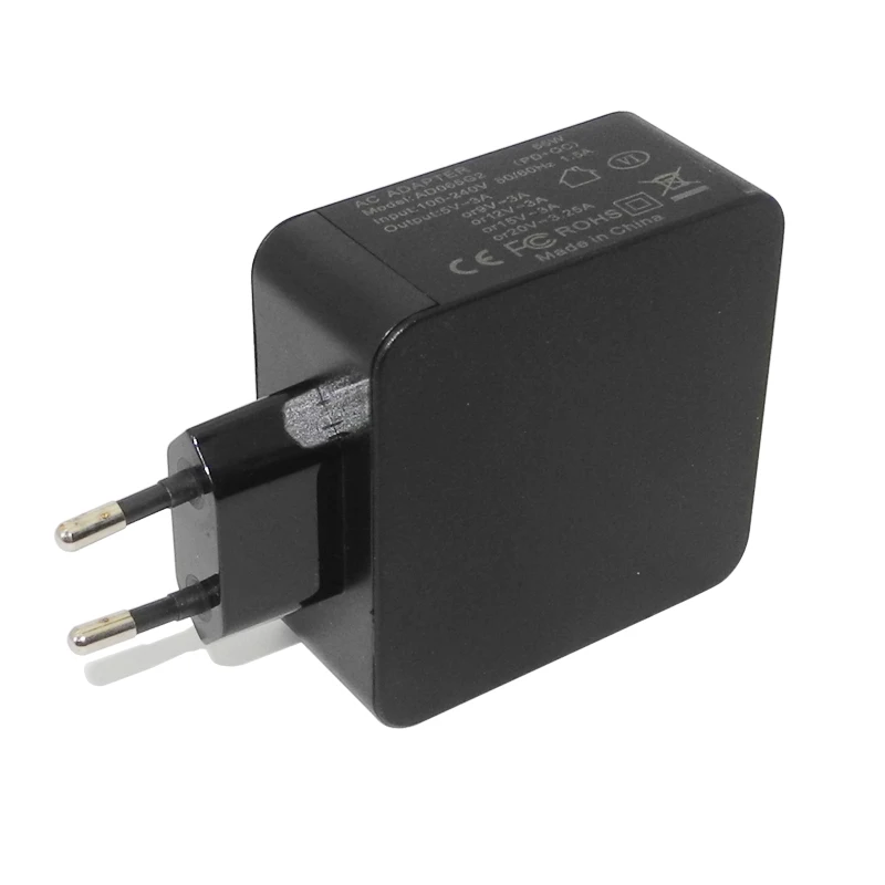 5-20 в 65 Вт usb type C адаптер питания для ноутбука Зарядное устройство для Macbook 12 13,3 Xiaomi Air 1" Hp для ноутбука lenovo
