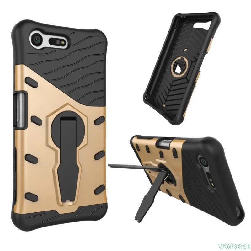 360 Degree Flip Stents Case For Sony Xperia X Compact Mini F5321 armor shockproof Hard PC+Soft TPU Back Stand Armor Shell Cover |