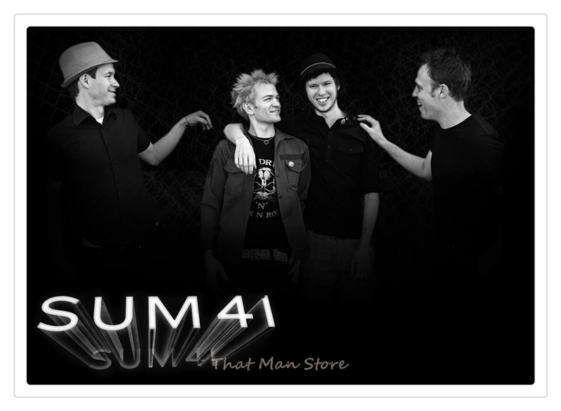 Бургундия Sum 41 плакат Рок-н-ролл белый крафт-бумага плакат декоративный Рисунок для бара ядро студенческого общежития подарок - Цвет: Бургундия