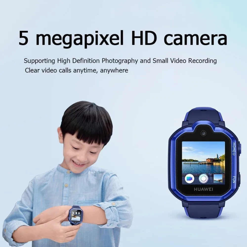 HUAWEI Детские умные часы 3 Pro 4G LTE WiFi, синяя камера 5 м, 1,4 дюймов, цветной сенсорный дисплей, Android IOS, SOS, голосовой помощник