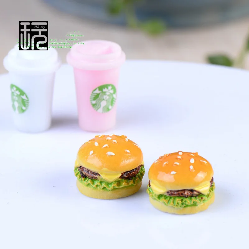 Имитационный Хлеб Гамбургер Мини-Сказочный Сад миниатюрные DIY Кукольный