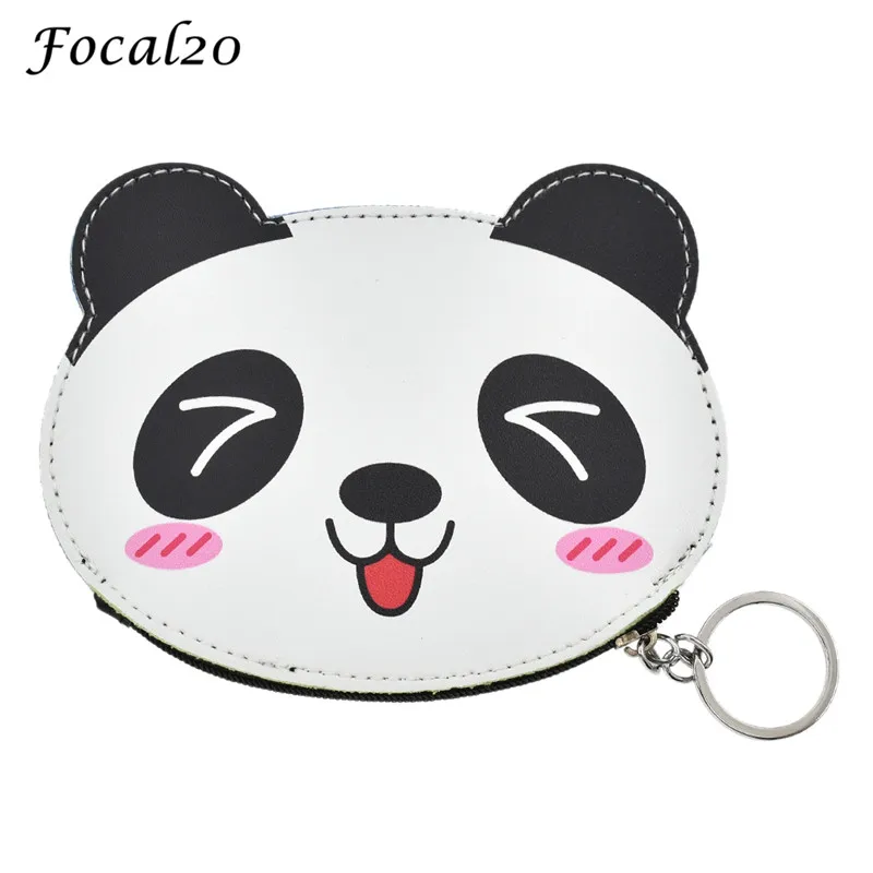 Focal20 Мода из искусственной кожи Для женщин портмоне нулевой кошелек панда молния