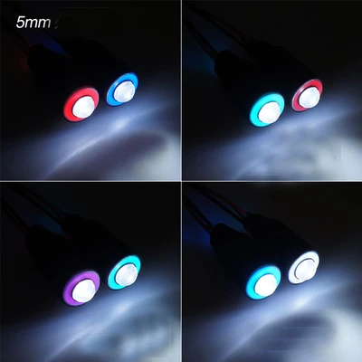 5mm multi and white 1 комплект модель автомобиля светодиодный свет полосы 5 мм/8 мм многоцветный Ангел глаз светодиодный фонарь фара для самостоятельной сборки/задний фонарь для RC автомобилей модифицированные части - Цвет: 5mm multi and white