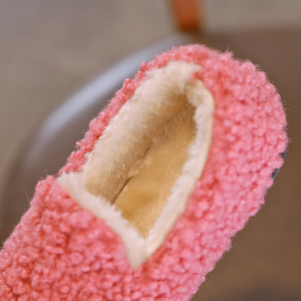 Зимняя детская обувь с хлопковой подкладкой плюшевое пальто барашек теплые