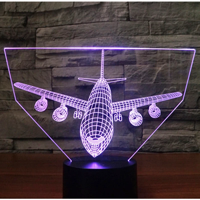3D LED ночник ударная висячая ракета бомбардировщик позитив поставляется с 7 видов