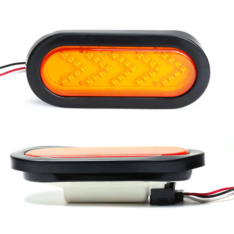 Keyecu Amber Sequential ARROW поворотник(35 светодиодный) Овальный светильник-полу грузовики с катушкой подойдет к стандартной овальной втулке