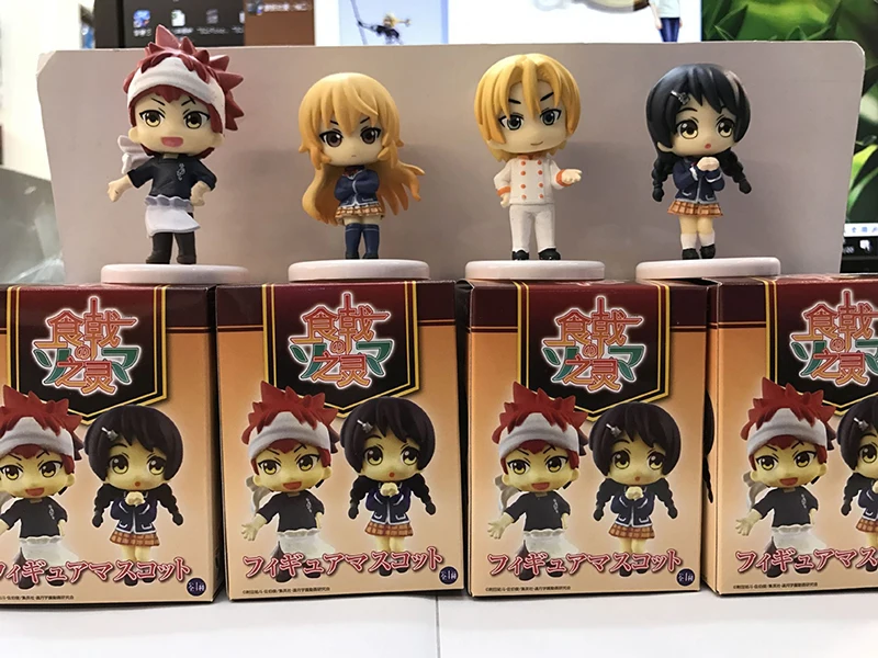 Экшн-фигурки Shokugeki No Soma 4 шт./компл. Yukihira кукла Такуми тадокоро Мегуми из аниме