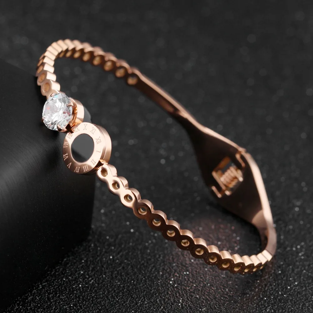 Выдолбленные Черный Римская цифра круглый торт браслет кольцо аксессуары