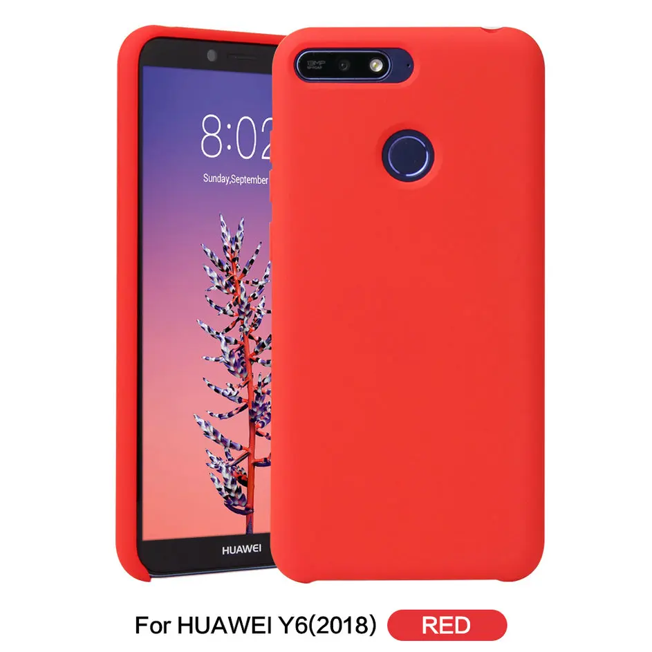 For Huawei Y6(2018)/Honor 7A(AUM-AL00) 5.7in Case Premium Solid Color Silicone TPU Soft Comfortable Phone Protection Cover |
