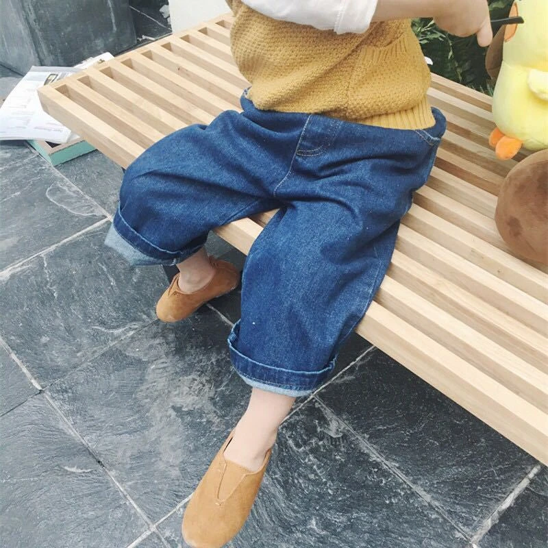 Джинсовые широкие брюки для маленьких девочек Повседневные детские штаны От 0 до
