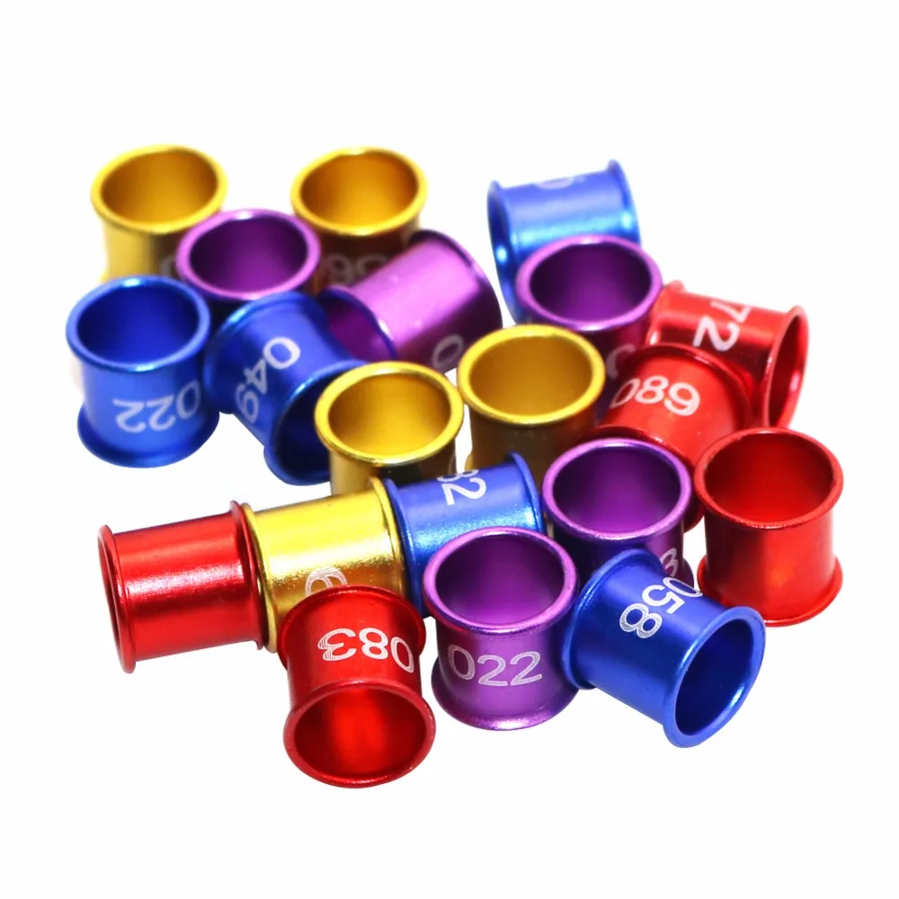 Цифровые Алюминиевые кольца для ног диаметр 8 мм 100 шт. голубей домашних животных