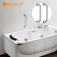Neoteck 2Pcs Stainless Steel Grab Bar 30cm Bathroom Shower Wall Safety Grip Toilet Glass Door Handle Towels Rail Towel Rack