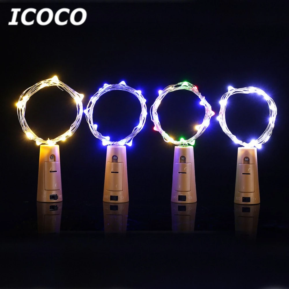 ICOCO 15 светодиодов пробковая светодиодная медная проволока Звездные струнные
